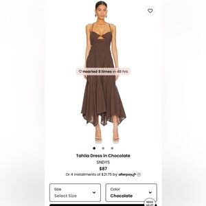 Chocolate brown midi dress